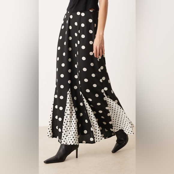 ASOS DESIGN
Mixed Polka Dot print Maxi Skirt - Picture 4 of 8